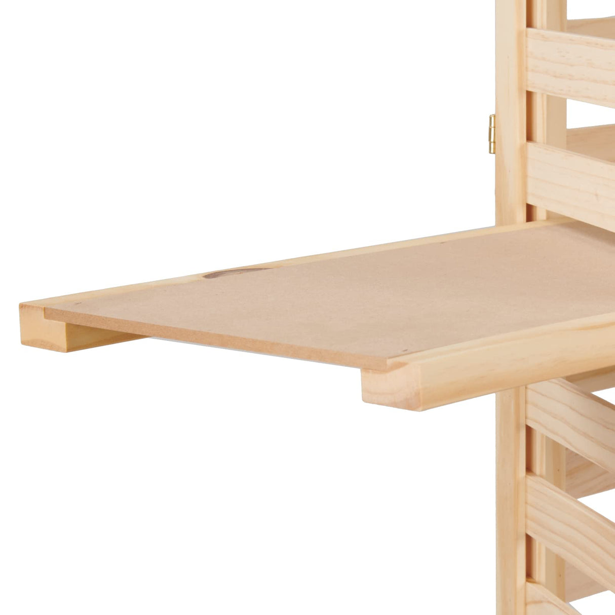 SSWBasics 3-Panel Wood Display With 3 Shelves - Unit Can Be Stained Or Painted - Great for a Wide Range of Merchandise from Housewares, Clothing and Beverages - Natural Pine SSWBasics