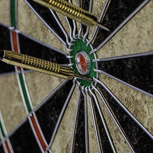 DMI Sports Paris Bristle Dartboard Cabinet Sets - Includes LED Lighting or Electronic Scoring Option, Rustic Grey (D4400W) DMI Sports