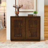 LKTART Buffet Cabinet Sideboard with Storage, Mid Century Modern Accent Credenza Cabinet with Doors & Shelves, Wood Coffee Bar Console Table for Dining Room,Kitchen,Entryway-Walnut LKTART