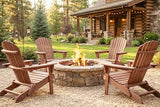 Wooden Folding Adirondack Chair Set of 2, Half Pre-Assembled Wood Lounge Chair for Outdoor Patio Garden Lawn Backyard Deck Pool Beach Firepit