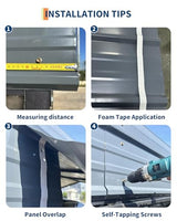Garvee 10'x15' Metal Carport, Heavy Duty Car Ports Kit All-Weather for Pickup Trucks, Boats, RVs, Tractors, Reinforced Frame with Anchors Garvee