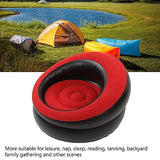 Yosoo Flocking Futon Sofa, Inflatable Chair Set - Red, Soft, Ultra Portable, Small Size, Backless, Armless, for Living Room, Bedroom, Camping, Travel, Beach, Hiking Yosoo