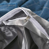 Erosebridal Hotel Grey Duvet Cover King Silk Like Satin Bedding Set Summer Reversible Quilt Comforter Cover Honeymoon Sexy Luxury Soft Lightweight Brushed Bedspreads for Farmhouse Room Decor Erosebridal