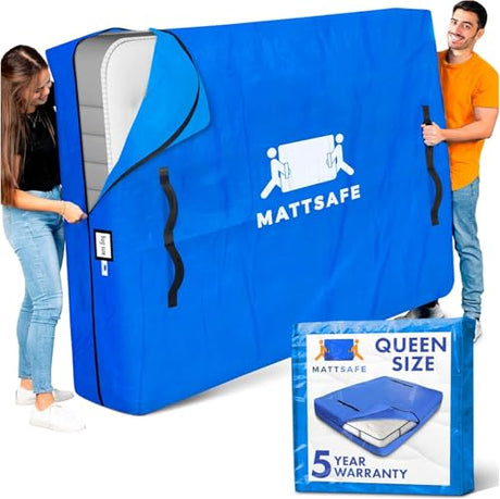 Nordic Elk Mattress Bags for Moving and Storage (Queen) Heavy Duty Moving Supplies, 8 Sturdy Handles, Strong Zipper, Mattress Cover Queen Size Bed Bags, Storage Cover Essentials Packing Protector Nordic Elk