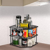 Frcctre 3-Tier Kitchen Corner Shelf Rack Counter and Cabinet Organizer, 9x9x7.5 Inch Metal Wire Kitchen Counter Pantry Cabinet Organizer and Storage Shelf for Plates, Cups, Dishes Frcctre