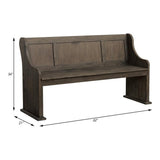 Homelegance Toulon 62" Church Pews Dining Bench, Glaze Oak Homelegance