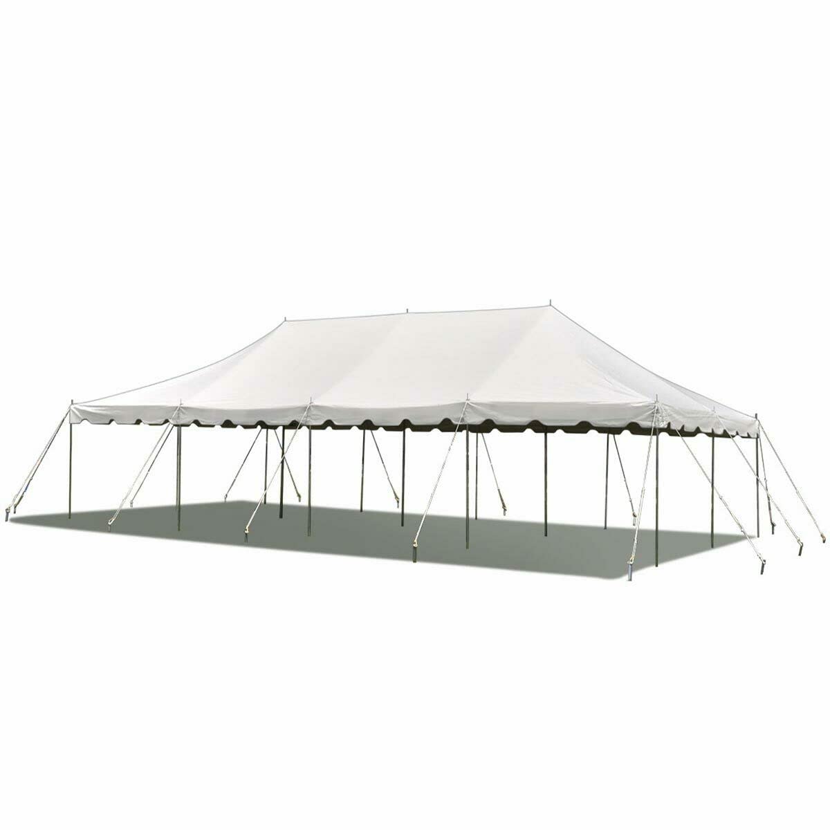 Party Tents Direct 20'x40' Canopy Tent, Weekender Canopy Pole Tent, Easy Up with Heavy Duty PVC White Top, 160 Person Capacity, Outdoor Canopies, Tents for Parties, Weddings & Events