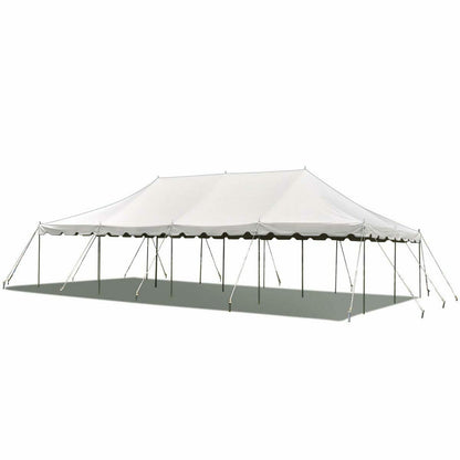 Party Tents Direct 20'x40' Canopy Tent, Weekender Canopy Pole Tent, Easy Up with Heavy Duty PVC White Top, 160 Person Capacity, Outdoor Canopies, Tents for Parties, Weddings & Events