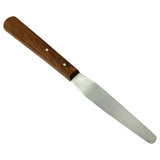 HTS 316V8 8.5" Tapered Wood Handle Stainless Steel Palette Knife - overall length 8.5" HTS
