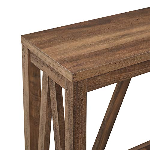 Walker Edison Modern Farmhouse Accent Entryway Table Entry Table Living Room End Table, 52 Inch, Rustic Oak Walker Edison
