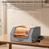 Skouphy Laser Engraver Tent, Fireproof and Dustproof Protective Enclosure with Exhaust Fan and Pipe for Most Laser Cutter, Insulates Against Smoke, Odor and Noise 28.3 x 28.3 x 15,7 inch Lutyr