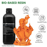 Uniformation 3D Printer Resin PLA Plant Based Resin,Biodegradable 405nm UV Curing Photopolymer Rapid for 4K 6K 8K LCD/DLP/SLA 3D Printer Space Orange Red 1kg Uniformation