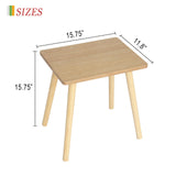 AWASEN Side Table, Small End Accent Table for Living Room Bedroom Office Small Spaces, Modern Wood Side Table Nightstand with Solid Wood, Easy Assembly, (Natural) AWASEN