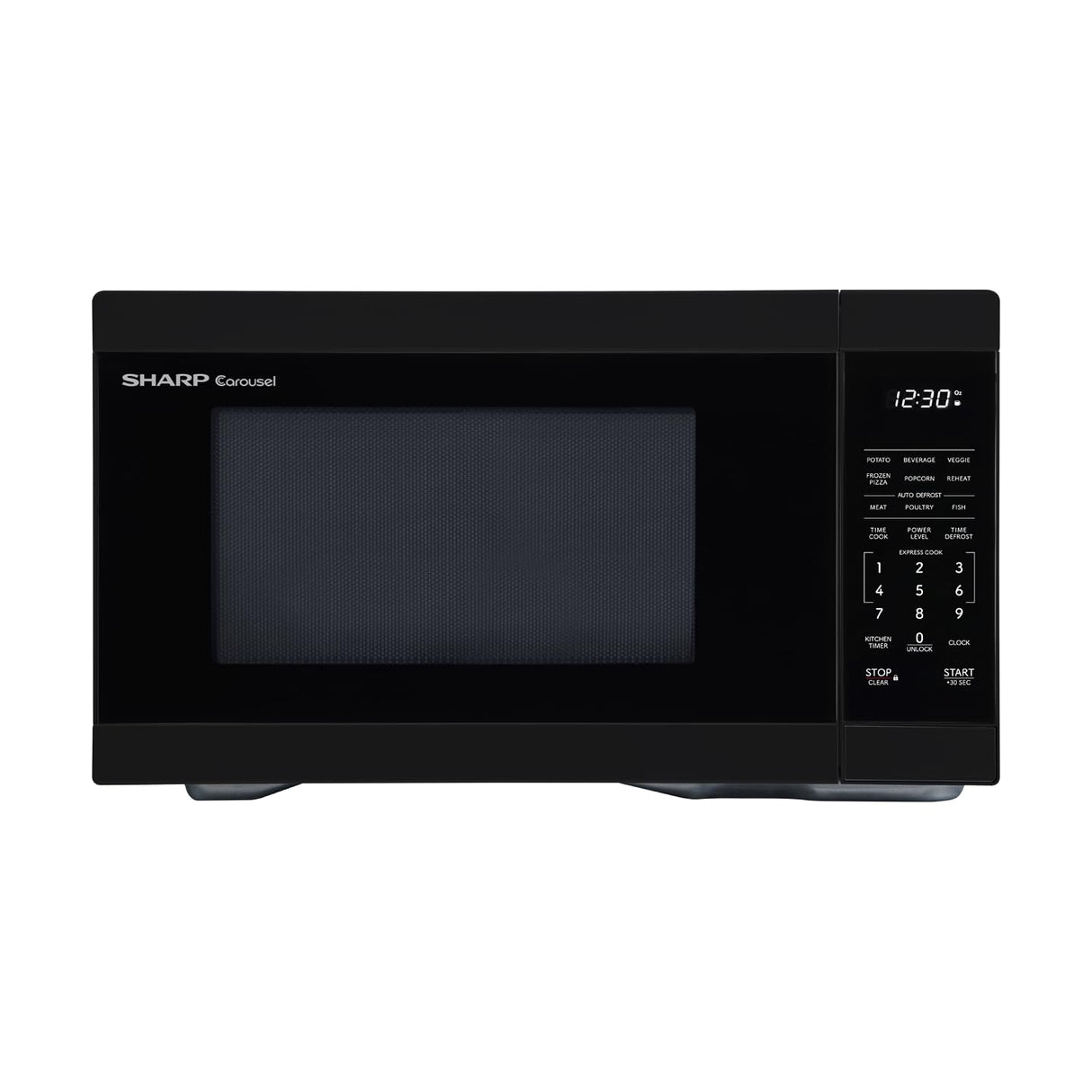 SHARP SMC1161KB Oven with Removable 12.4" Carousel Turntable, Cubic Feet, 1000 Watt Countertop Microwave, 1.1 CuFt, Black Sharp