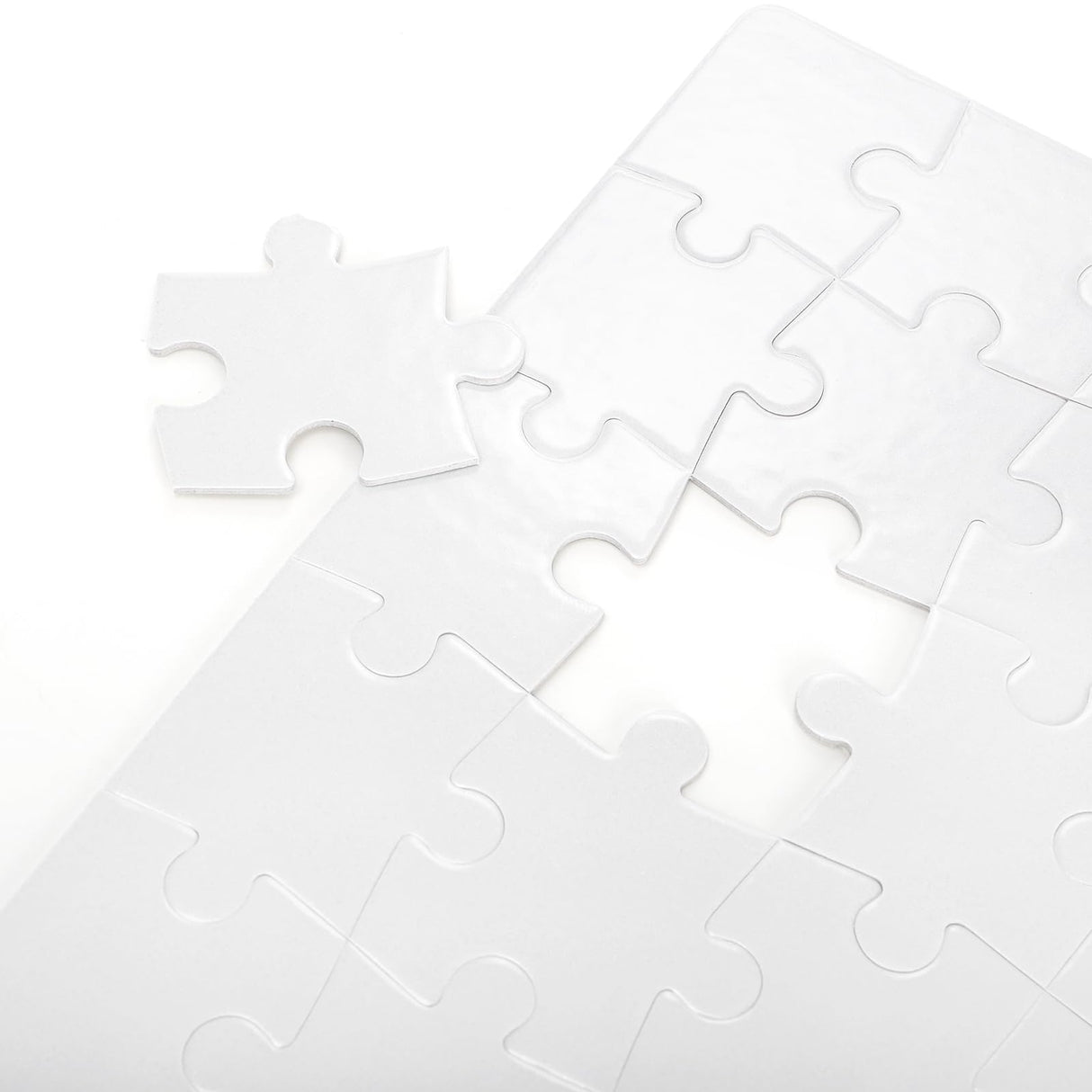 Tlence 24 Sets Blank Sublimation Puzzle, Rectangle White Jigsaw Puzzles, DIY Custom Heat Press Thermal Transfer Puzzle for Adults, Arts and Crafts Projects for Decorating (A5-20 Style) Tlence
