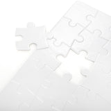 Tlence 24 Sets Blank Sublimation Puzzle, Rectangle White Jigsaw Puzzles, DIY Custom Heat Press Thermal Transfer Puzzle for Adults, Arts and Crafts Projects for Decorating (A5-20 Style) Tlence