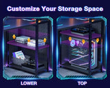 ODK 55 Inch Reversible Gaming Desk with USB Charging & Storage Solutions in Carbon Fiber Black ODK