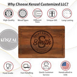 Personalized Wedding Gifts for Couples, Cutting Board for Anniversary, Housewarming, Mothers Day, Engagement, Wedding Registry Gifts for Bride and Kenzal Customized