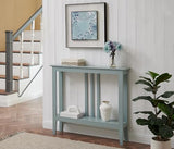 Kings Brand Furniture Narrow Console Table with Storage – Rectangular Entryway & Behind Sofa Table, Wood Accent Hallway Table for Foyer or Living Room, Ice Blue Kings Brand Furniture