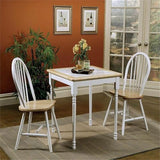 COASTER Hesperia Windsor Dining Side Chairs Natural Brown and White (Set of 4) Coaster Home Furnishings