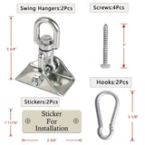 Aisto Heavy Duty Swing Hangers for Wooden Sets 2000 LB Capacity Hammock Hanger 360 Swivel Stainless Steel Swing Hardware Accessories 2 Packs for Porch Playground Yoga Heavy Bag Aisto