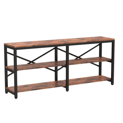 Tribesigns 70.9 Inch Industrial Console Table with Storage Shelves for Living Room and Entryway