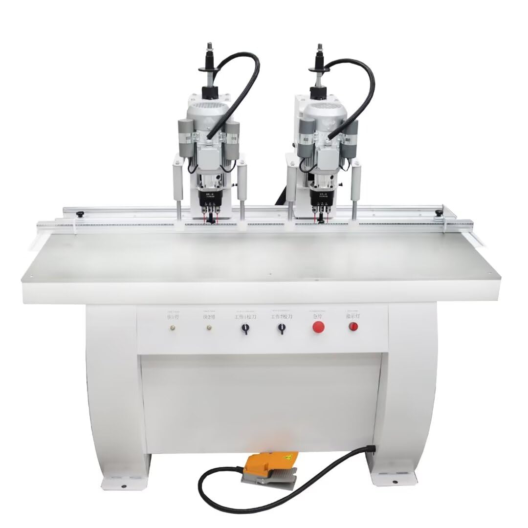 HayWHNKN Hinge Boring Machine Pneumatic Drill Press Machine Woodworking Hinge Drilling Machine Double Station 110V 1.5kw Woodworking Hole Drilling Puncher Equipment HayWHNKN