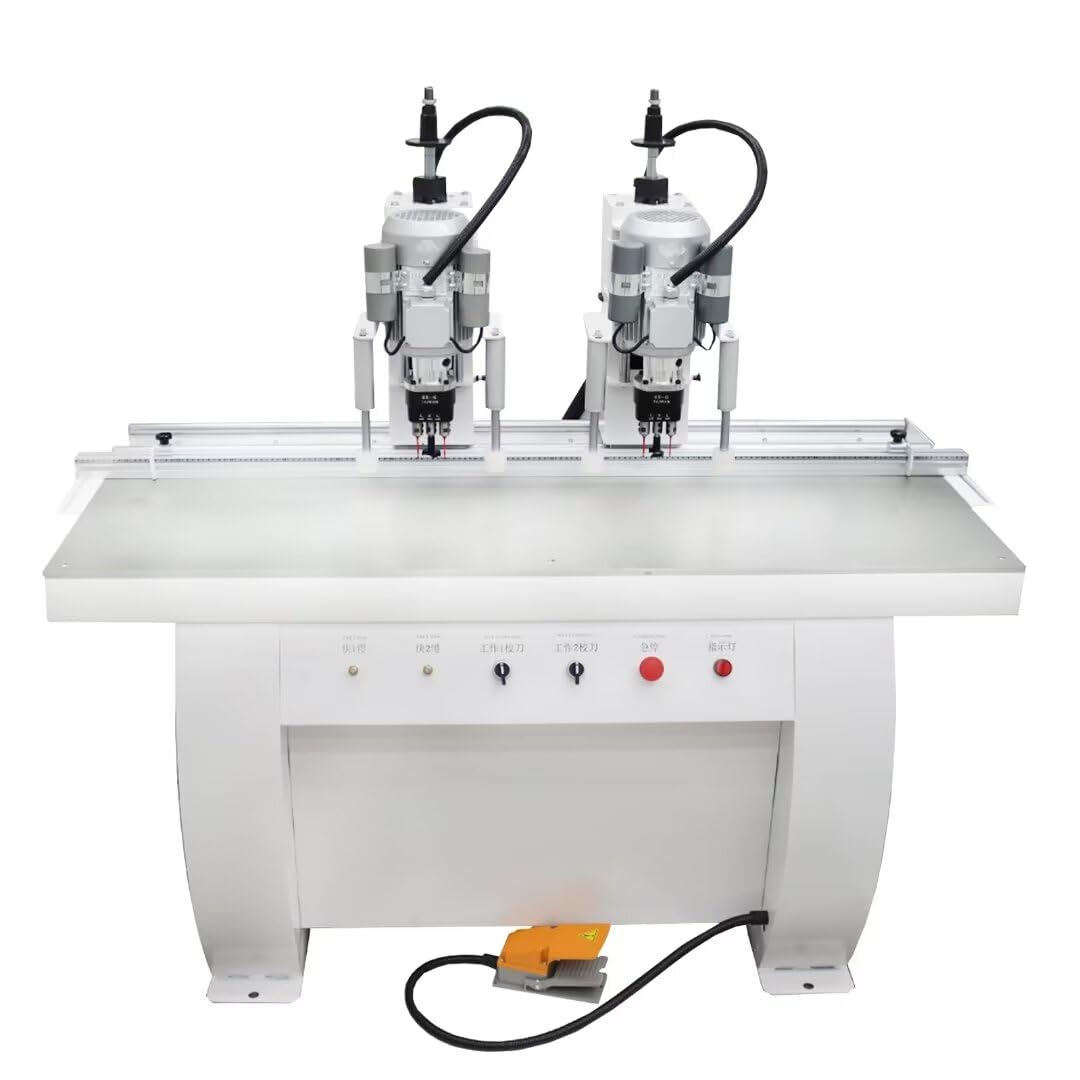 HayWHNKN Hinge Boring Machine Pneumatic Drill Press Machine Woodworking Hinge Drilling Machine Double Station 110V 1.5kw Woodworking Hole Drilling Puncher Equipment - WoodArtSupply