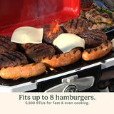 Cuisinart CGG-180T Petit Gourmet Portable Tabletop Propane Gas Grill, Red 17.6 x 18.6 x 11.8-Inch Cuisinart