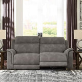 Signature Design by Ashley Next-Gen DuraPella Faux Leather Zero Wall Power Reclining Sofa with USB, Slate Gray Signature Design by Ashley