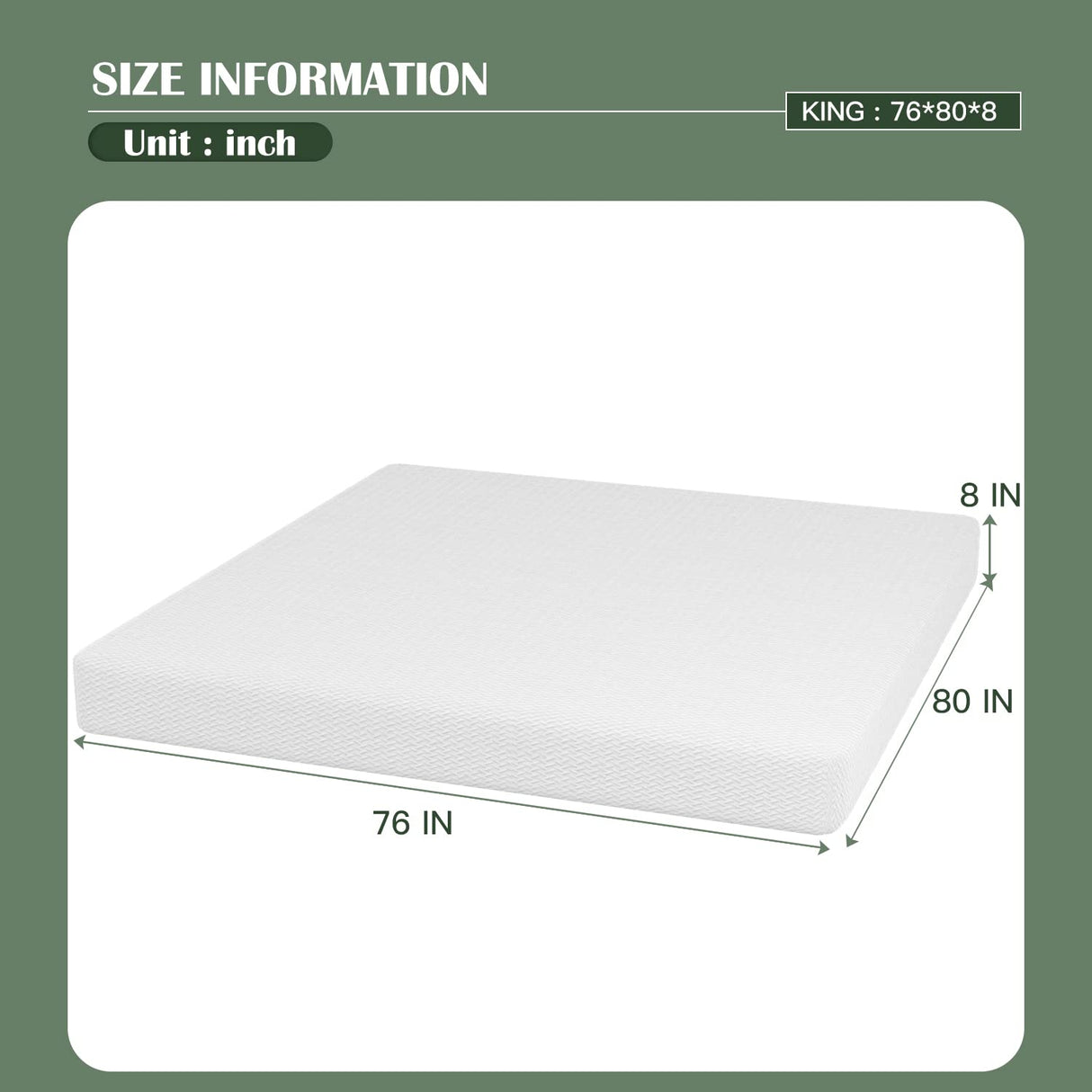 PayLessHere Gel Memory Foam Mattress 8 inch Mattress, CertiPUR-US Certified,Breathable Bed Mattress for Cooler Sleep Supportive & Pressure Relief,Removable Soft Cover,White King，Fiberglass Free PayLessHere