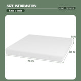 PayLessHere Gel Memory Foam Mattress 8 inch Mattress, CertiPUR-US Certified,Breathable Bed Mattress for Cooler Sleep Supportive & Pressure Relief,Removable Soft Cover,White King，Fiberglass Free PayLessHere