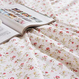 Twin Bed Sheet Set 3PC Printed Red Cute Flower Sheet Pattern Cooling Brushed Microfiber Deep Pocket Floral Sheets Set Luxury, Soft, Breathable, Hypoallergenic, Wrinkle Free Single Bedding for Kids KACEMOO