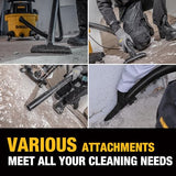 DEWALT 6 Gallon STEALTHSONIC Wet Dry Shop Vac, Powerful Suction & Portable Shop Vacuum with Attachments, Ultra Quiet Heavy Duty Shopvac for Home, Garage, Car, Workshop, Jobsite, DXV06P-QT, 5 Peak HP DEWALT