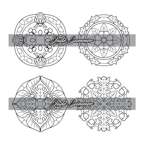 100 Mini Mandalas: A Mandala Coloring Book for Adults and Kids with Easy, Cute, and Tiny Designs for Stress Relief and Relaxation WoodArtSupply