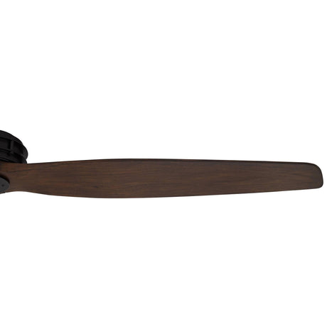 Casa Vieja 62" Coronado Aire Modern Industrial 3 Blade Indoor Outdoor Ceiling Fan with Remote Control Matte Black Dark Walnut Wood Damp Rated for Patio Exterior House Home Porch Gazebo Casa Vieja