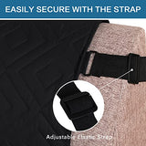 H.VERSAILTEX Futon Cover Reversible Sofa Slipcover Furniture Protector Water Resistant 2 Inch Wide Elastic Straps Sofa Bed Pets Kids Dog Cat Fit Sitting Width Up to 70"(Futon, Black/Grey) H.VERSAILTEX