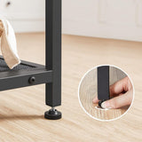 VASAGLE Baker s Rack, Kitchen Shelf, Kitchen Island, Microwave Oven Stand with 3 Open Shelves, 6 Hooks, Metal Frame, 15.7 x 31.5 x 35.4 Inches, Industrial, Rustic Brown and Black UKKI002B01 VASAGLE