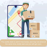 Makeup Vanity with Lights in 3 Colors, Vanity Table with Charging Station of 2 USB Ports and Outlets, Vanity Desk with Large Mirror, Drawers and Shelves, Rustic Brown and Black Knowfunn