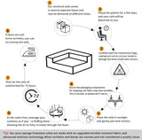 Curve Modular Sofa Couch, Deep Seat Cloud Couch, No Assembly Required Sofa Set, Chenille Fabric 4-Seater Comfy Cloud Couches for Living Room Apartment Office-Beige DEINPPA