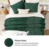 Litanika King Size Comforter Set Dark Emerald Green, 3 Pieces Lightweight Fluffy Comforter King Size Boho Tufted Comforter Bed Set Gift Choice Litanika