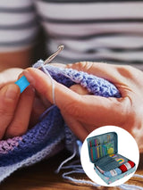 Abizarch 59 Pcs Crochet Hooks Kit for Beginners Adults, Knitting Starter Kit for Adults Ergonomic Soft Grip Handle Crochet Tools, DIY Weave Yarn Kits with Carry Bag, Travel Knitting Crochet Supplies Abizarch