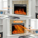 Tornivk 23 Inch Electric Fireplace Insert,750w/1500w Recessed Electric Fireplace Heater w/Timer,Adjustable Flame,Remote Control,Fireplace Insert for Bedroom,Living Room Tornivk