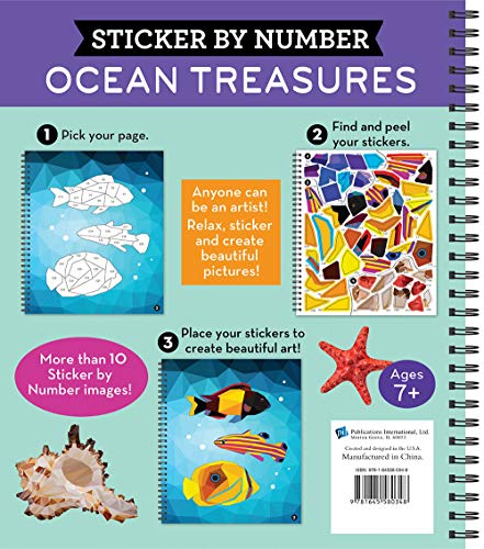 Brain Games - Sticker by Number: Ocean Treasures