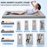 CYMULA Memory Foam Camping Mattress Pad,3 in Sleeping Pad for Camping,Non-Slip Bottom Floor Bed Floor Mattress for Adults,Portable Roll up Mattress Sleeping Mat for Car Travel,Guest Bed (Cot 72 * 24) CYMULA