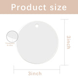 25 PCS Sublimation Ceramic Ornament Blank 3 inch White Round Christmas Ceramic Decoration Crafting DIY Personalized Home Decor Bulk Two-Sided Printed ORJ