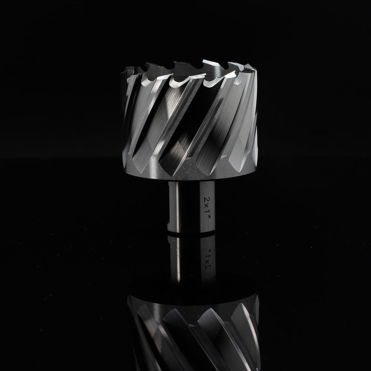 OSCARBIDE Annular Cutter 2 inch Cutting Diameter,1 inch Depth of Cut,3/4 inch Weldon Shank 2 Flat Mag Drill Bit with Pilot Pin for Magnetic Drill Press,1 Piece OSCARBIDE