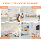 HOMCOM Natural Wood Kids Bookcase and Toy Storage Organizer with Drawers HOMCOM