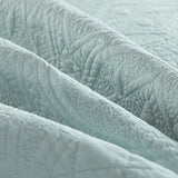 Calla Angel Sage Garden Luxury Pure Cotton Quilt, King, Light Aqua Calla Angel