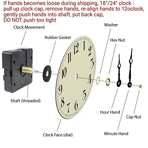 Oldtown Farmhouse Metal & Solid Wood Noiseless Wall Clock (Wood, 24-inch) Oldtown Clocks